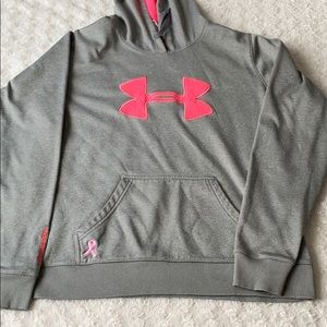 Woman’s grey under armour hoodie